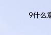 9什么意思 9的意思