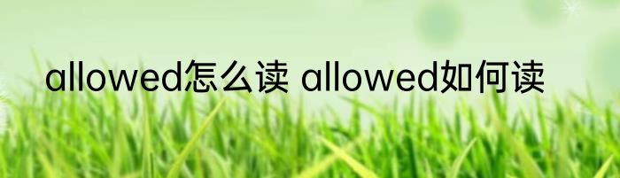 allowed怎么读 allowed如何读