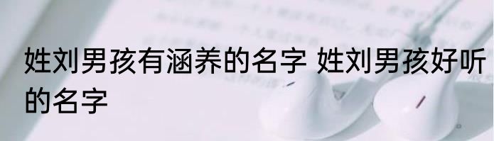 姓刘男孩有涵养的名字 姓刘男孩好听的名字