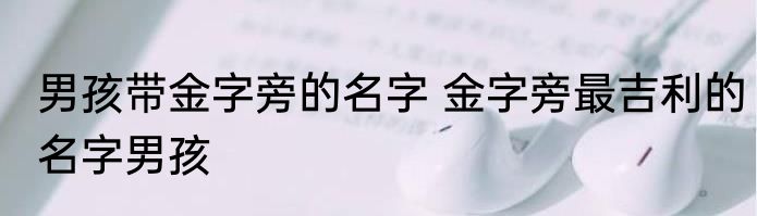 男孩带金字旁的名字 金字旁最吉利的名字男孩