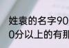 姓袁的名字90分以上的 姓袁的名字90分以上的有那些