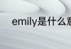 emily是什么意思 emily英文解释