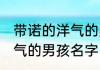 带诺的洋气的男孩名字 带诺好听的洋气的男孩名字