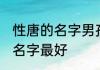 性唐的名字男孩好听 男孩姓唐取什么名字最好