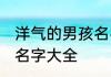 洋气的男孩名字大全 洋气时尚的男孩名字大全