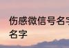 伤感微信号名字大全 伤感心痛的微信名字