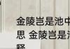 金陵岂是池中物一遇风云便化龙的意思 金陵岂是池中物一遇风云便化龙解释