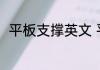 平板支撑英文 平板支撑英文是什么