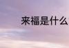 来福是什么意思 来福的意思