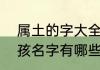 属土的字大全?女孩名字 含属土的女孩名字有哪些