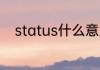 status什么意思 status怎么翻译