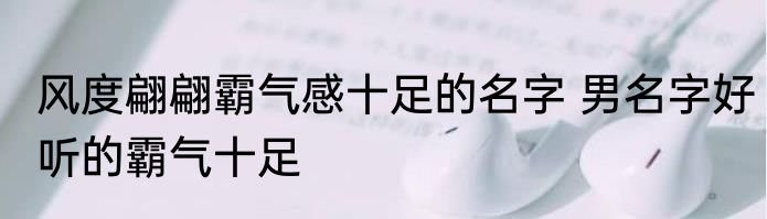 风度翩翩霸气感十足的名字 男名字好听的霸气十足