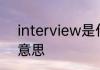 interview是什么意思 interview的意思