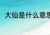 大仙是什么意思 大仙的意思是什么