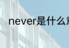 never是什么意思 never怎么翻译