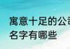 寓意十足的公司名字 寓意十足的公司名字有哪些