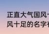 正直大气国风十足的名字 正直大气国风十足的名字有哪些