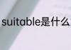 suitable是什么意思 suitable的含义