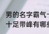 男的名字霸气十足带峰 男的名字霸气十足带峰有哪些