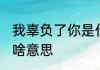 我辜负了你是什么意思 我辜负了你是啥意思