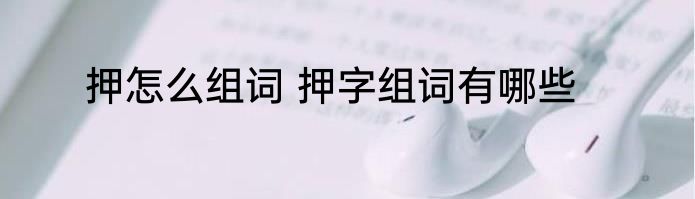 押怎么组词 押字组词有哪些