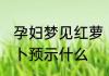 孕妇梦见红萝卜生什么 孕妇梦见红萝卜预示什么