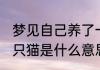 梦见自己养了一只猫 梦见自己养了一只猫是什么意思