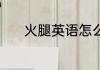 火腿英语怎么说 火腿英语解释
