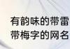 有韵味的带雷字梅字的昵称 有韵味的带梅字的网名