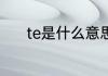te是什么意思 te的意思是什么