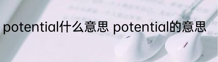 potential什么意思 potential的意思