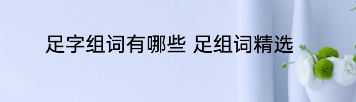 足字组词有哪些 足组词精选