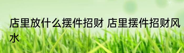 店里放什么摆件招财 店里摆件招财风水