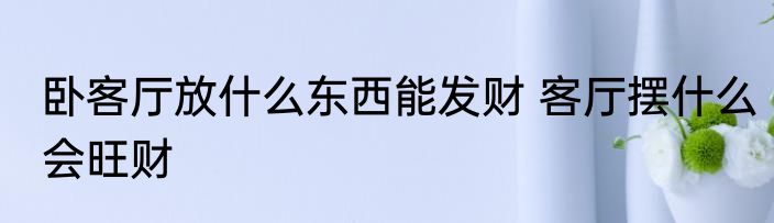 卧客厅放什么东西能发财 客厅摆什么会旺财