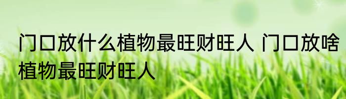 门口放什么植物最旺财旺人 门口放啥植物最旺财旺人