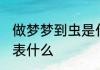 做梦梦到虫是什么意思 做梦梦到虫代表什么
