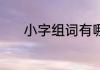 小字组词有哪些 小有什么组词