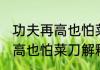 功夫再高也怕菜刀是什么意思 功夫再高也怕菜刀解释