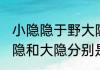 小隐隐于野大隐隐于市是什么意思 小隐和大隐分别是什么意思