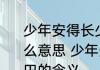 少年安得长少年海波尚变为沧田是什么意思 少年安得长少年海波尚变为沧田的含义