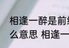 相逢一醉是前缘风雨散飘然何处是什么意思 相逢一醉是前缘的出处