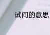 试问的意思 试问是什么意思