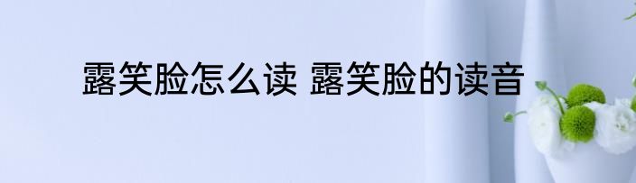 露笑脸怎么读 露笑脸的读音