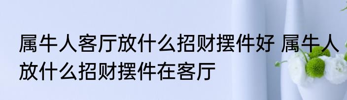 属牛人客厅放什么招财摆件好 属牛人放什么招财摆件在客厅