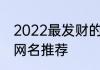 2022最发财的网名男 2022最发财的网名推荐