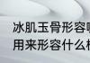冰肌玉骨形容哪种植物 冰肌玉骨通常用来形容什么植物的？