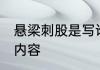 悬梁刺股是写谁的 悬梁刺股成语故事内容