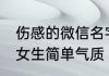 伤感的微信名字女简单气质 微信签名女生简单气质