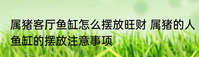 属猪客厅鱼缸怎么摆放旺财 属猪的人鱼缸的摆放注意事项