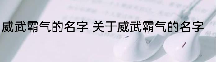 威武霸气的名字 关于威武霸气的名字